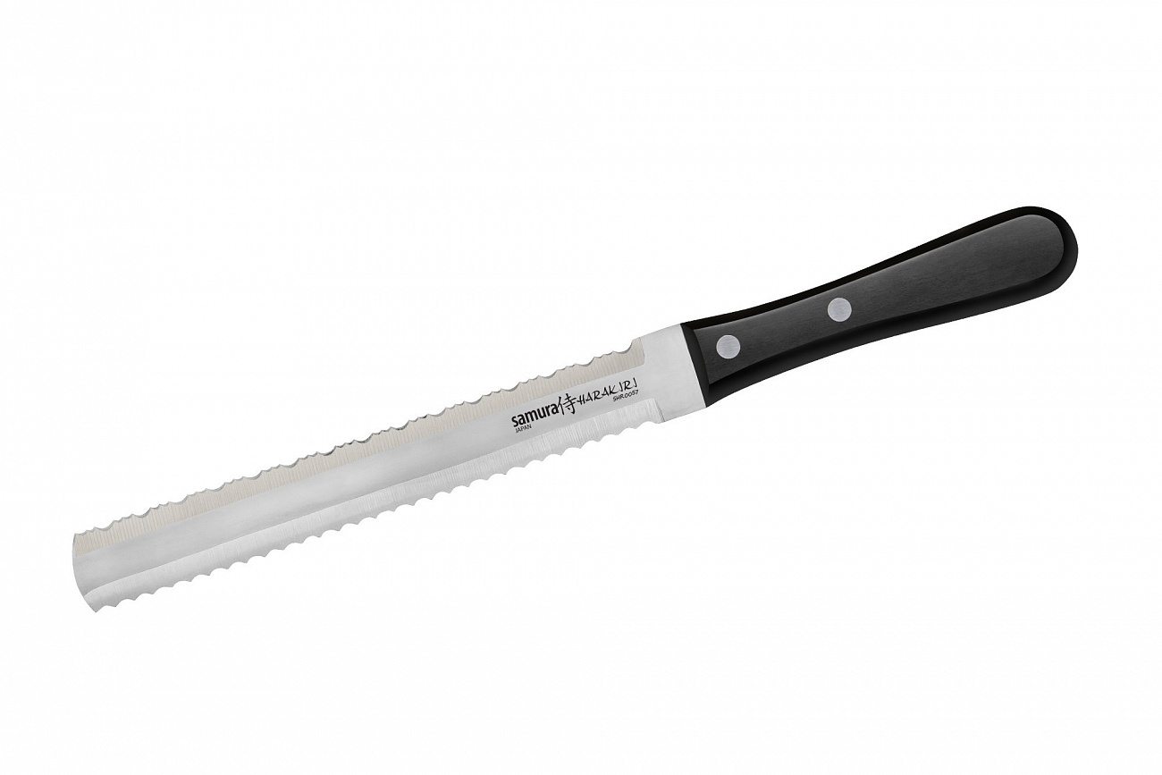 Нож для замороженных продуктов Samura Harakiri SHR-0057B, сталь AUS-8, рукоять ABS пластик от Ножиков