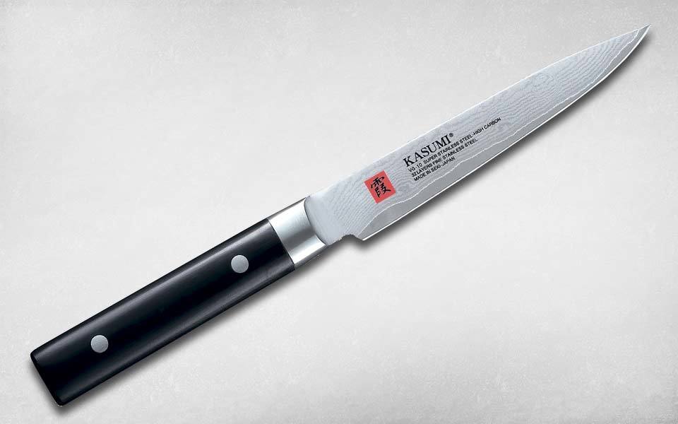 фото Нож кухонный универсальный 120 мм kasumi 82012, сталь vg-10, рукоять дерево