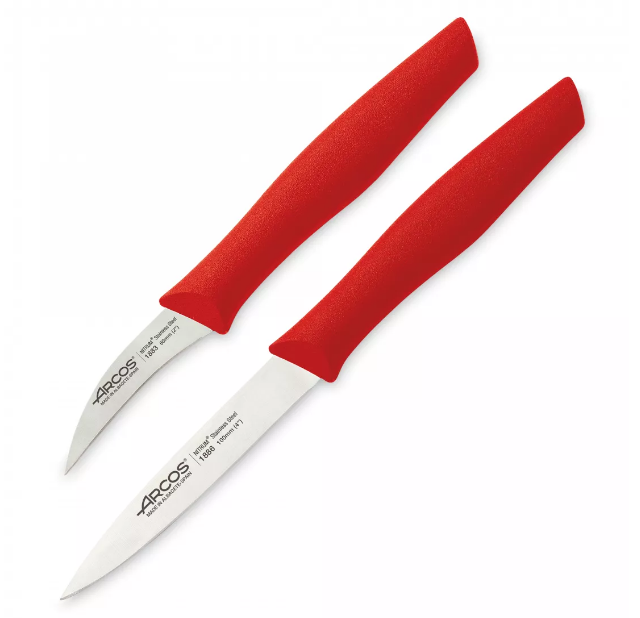 Набор из 2-х ножей для чистки и нарезки овощей Nova Arcos, красный набор ножей для чистки и нарезки овощей arcos nova