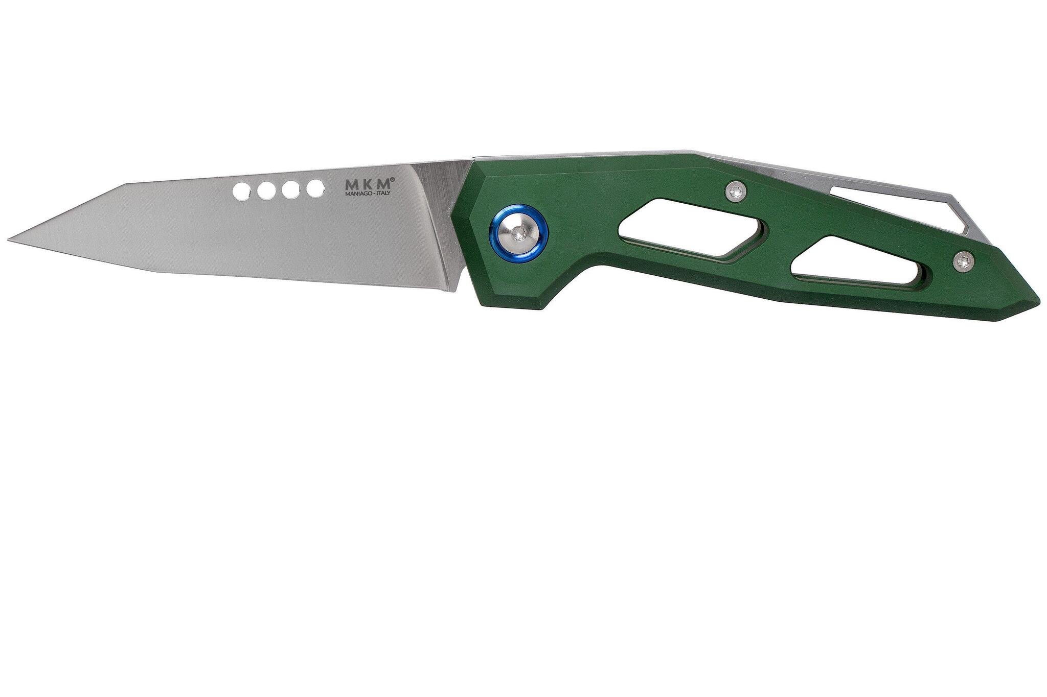 фото Складной нож mkm knives edge, сталь m390, рукоять алюминий, зеленый