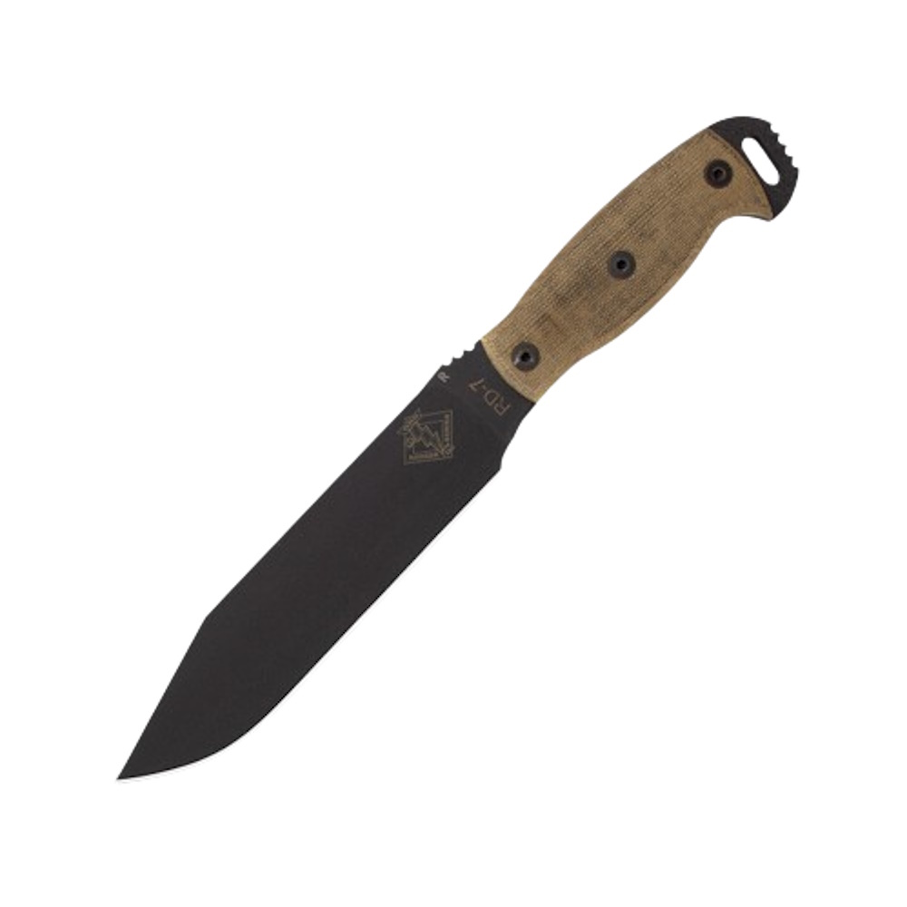 Нож с фиксированным клинком Ontario RD7 Black micarta, сталь 5160, рукоять микарта складной нож civivi mini sandbar сталь damascus micarta