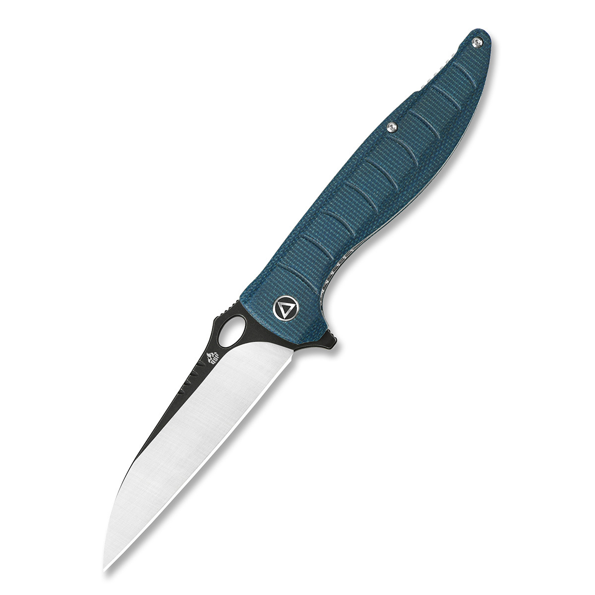 Складной нож Locust, сталь 154CM, рукоять микарта, синий - фото 1