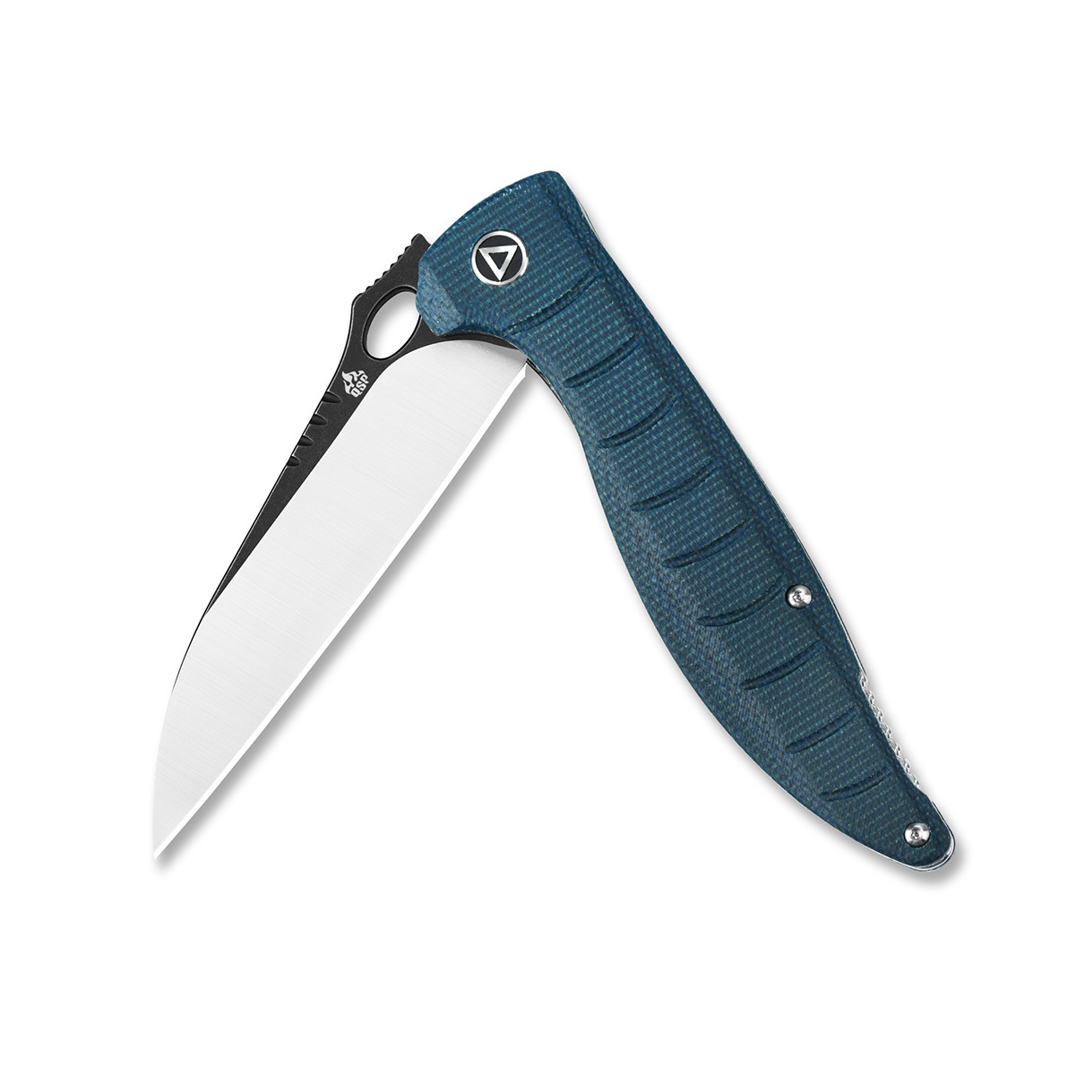Складной нож Locust, сталь 154CM, рукоять микарта, синий - фото 2