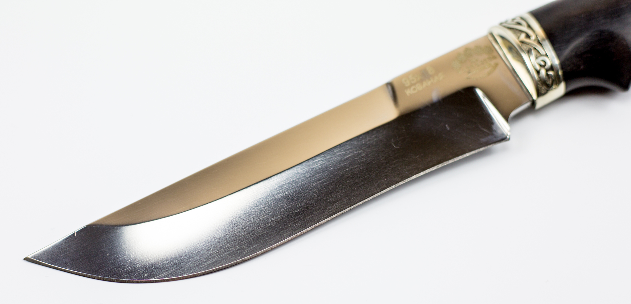 Нож Путина, кованый 95х18, черный граб - фото 3