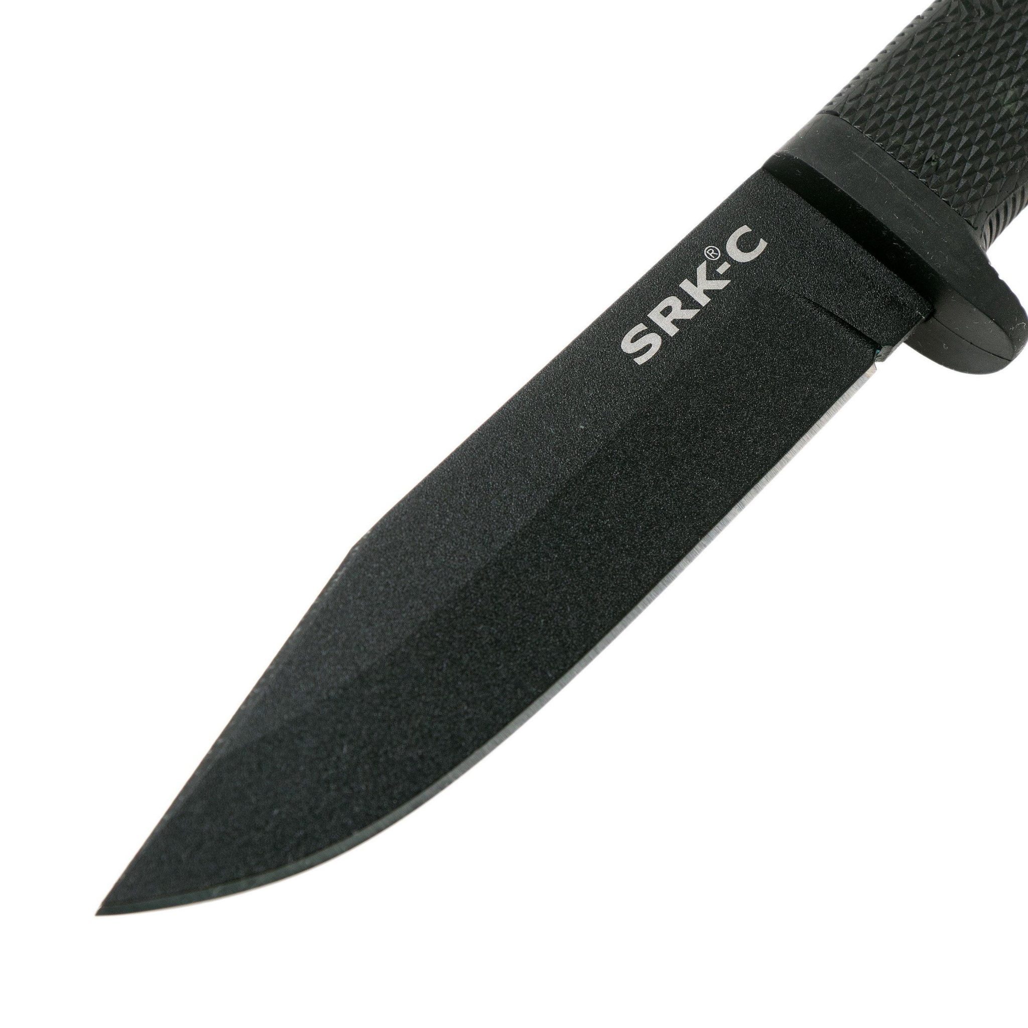 Нож с фиксированным клинком Cold Steel SRK, сталь SK-5, чёрное kraton - фото 2