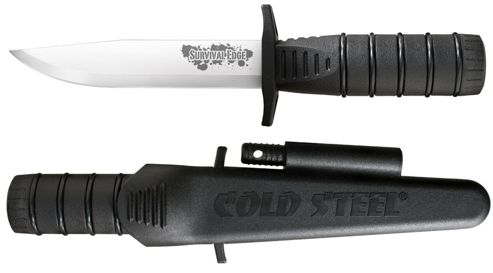 фото Нож cold steel survival edge (black) 80phb, сталь 4116, рукоять полипропилен