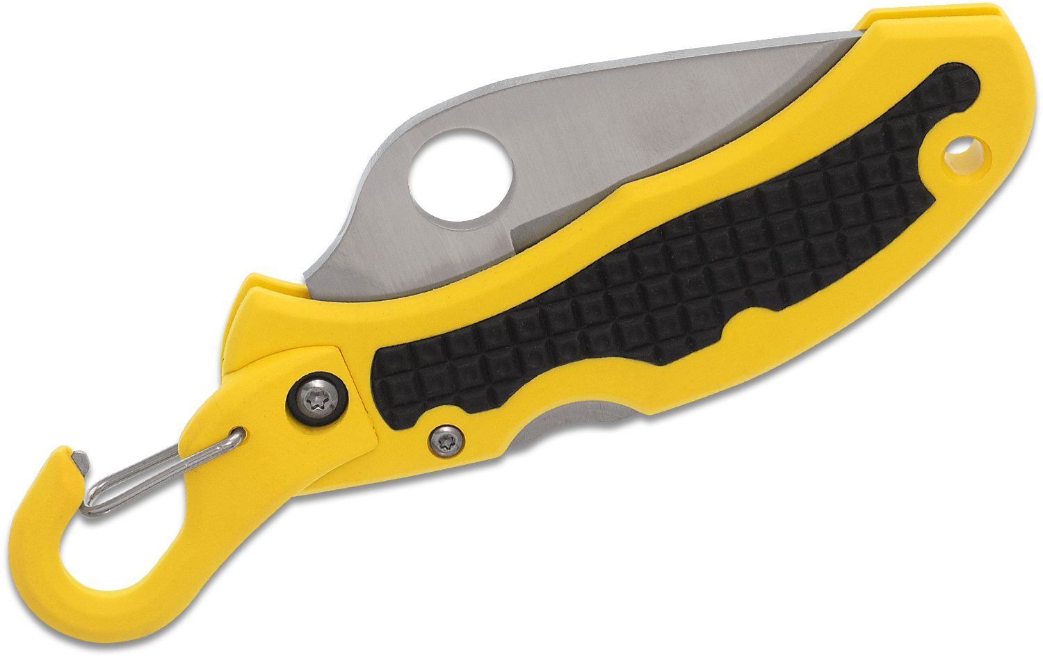 фото Нож складной snap-it™ salt™ spyderco c26syl, сталь h1 satin serrated (spyderedge™), рукоять термопластик frn, жёлтый