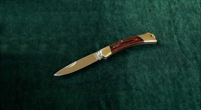 Складной нож IC CUT, Американский лось, 52#10100ST, сталь AUS6, pakka wood от Ножиков
