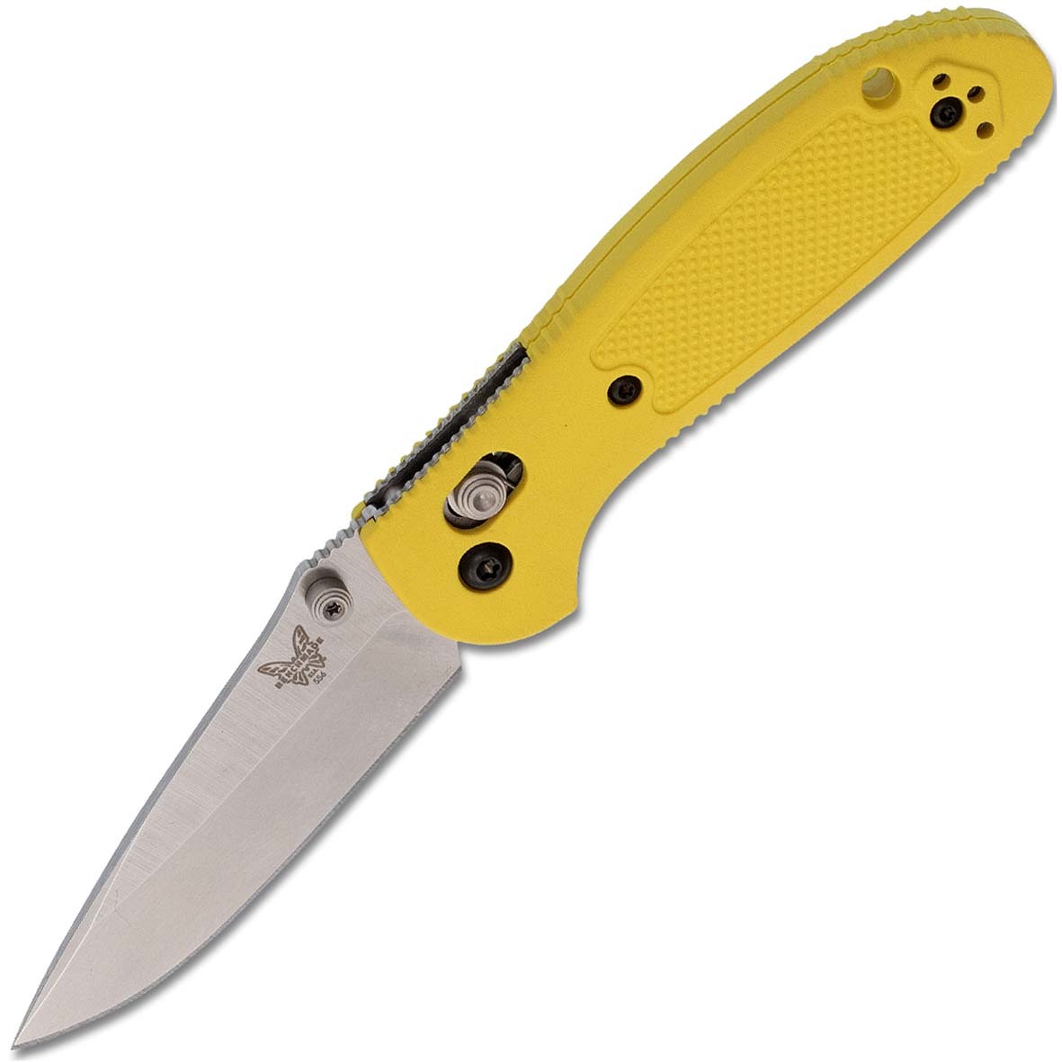Нож складной Benchmade Mini Griptilian, сталь S30V, рукоять желтый нейлон - фото 1