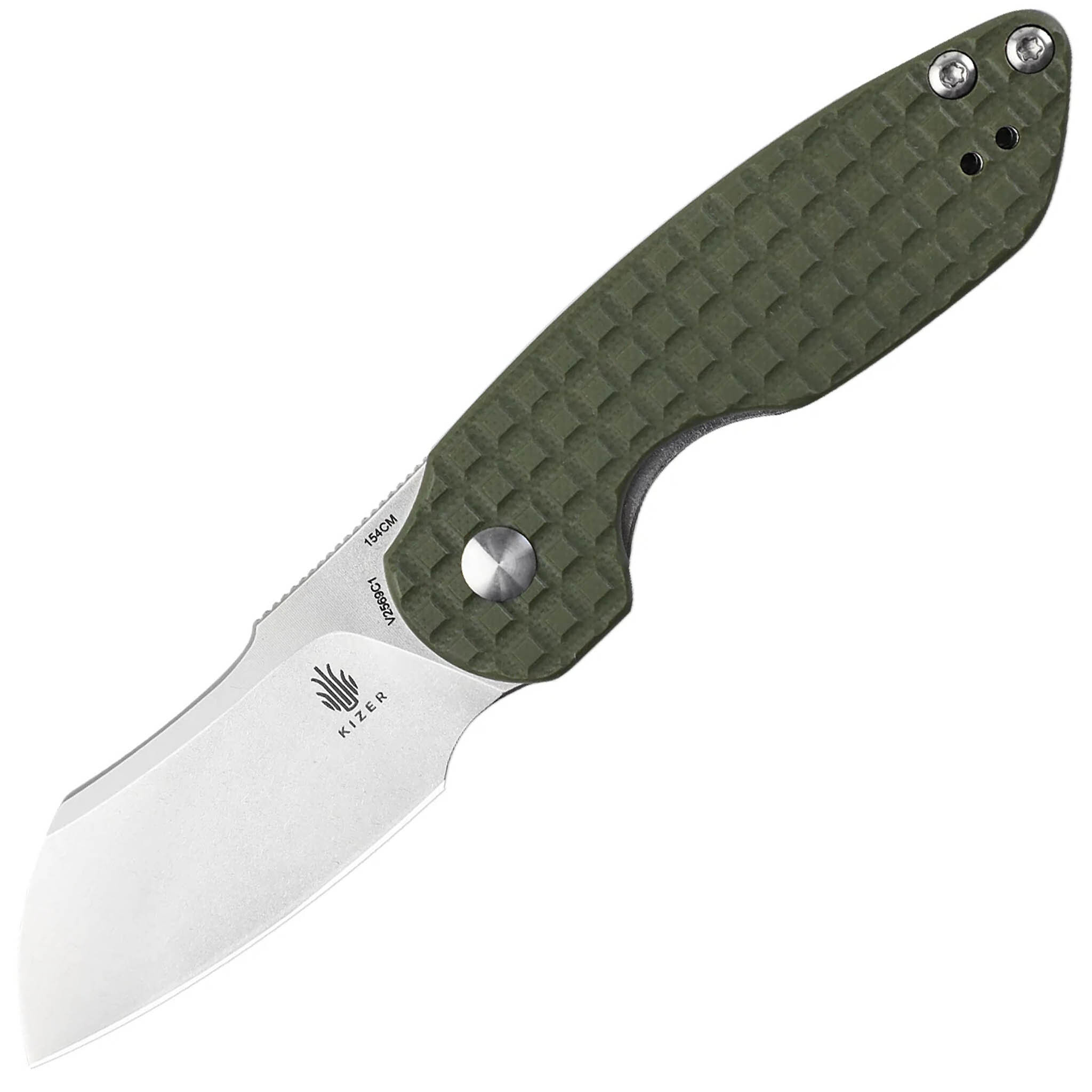 Складной нож Kizer October Mini, сталь 154CM, рукоять G10, зеленый