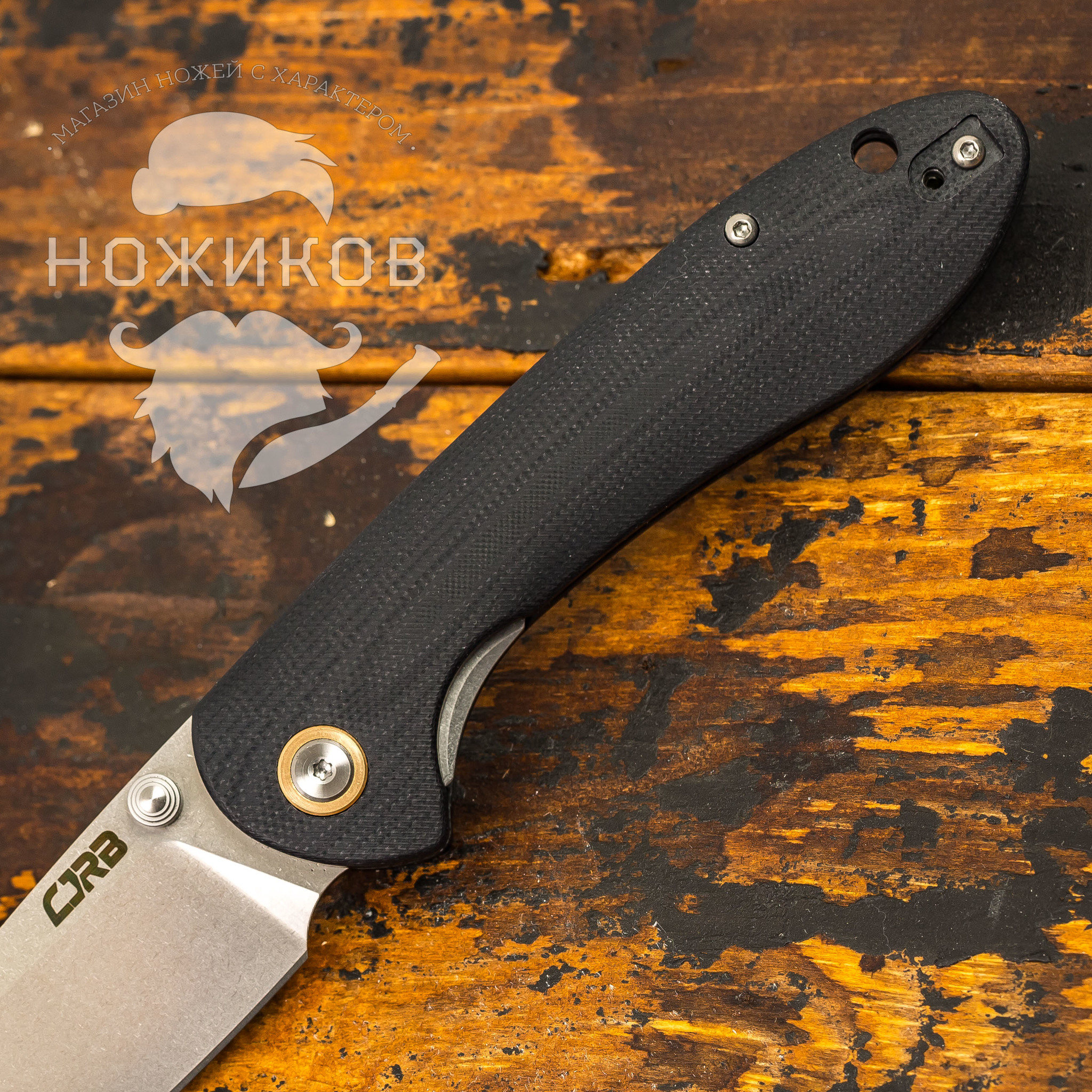 Складной нож CJRB Feldspar, сталь D2, Black G10 от Ножиков