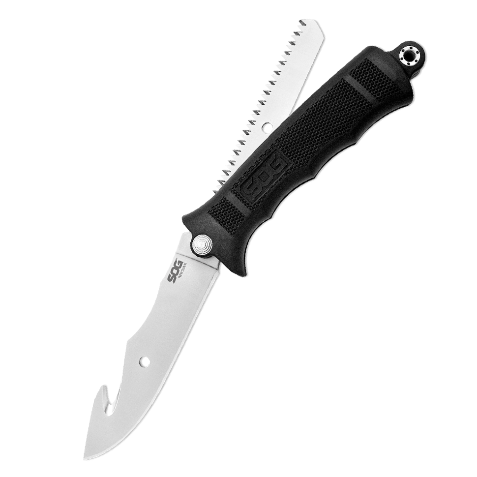 Нож - пила Revolver Hunter - SOG FX20, сталь 5Cr15MoV, рукоять пластик GRN