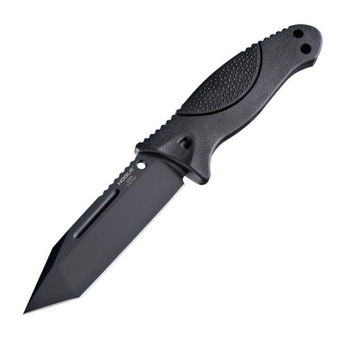 фото Нож с фиксированным клинком hogue ex-f02 black tanto, сталь a2 tool steel, рукоять термопластик grn, чёрный