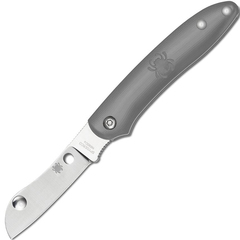 Фото Нож складной Roadie™ Spyderco 189PGY TSA Knife (Transportation Security Administration), сталь N690Co Satin Plain, рукоять термопластик FRN, серый