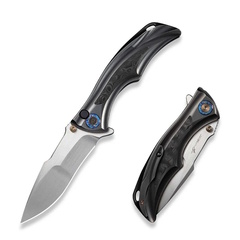 Фото Складной нож WE Knife Tighe Down, сталь M390, рукоять титан/карбон, черный