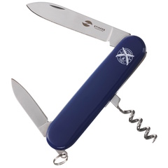Фото Нож перочинный Stinger 90 мм, 4 функции, синий, в блистере