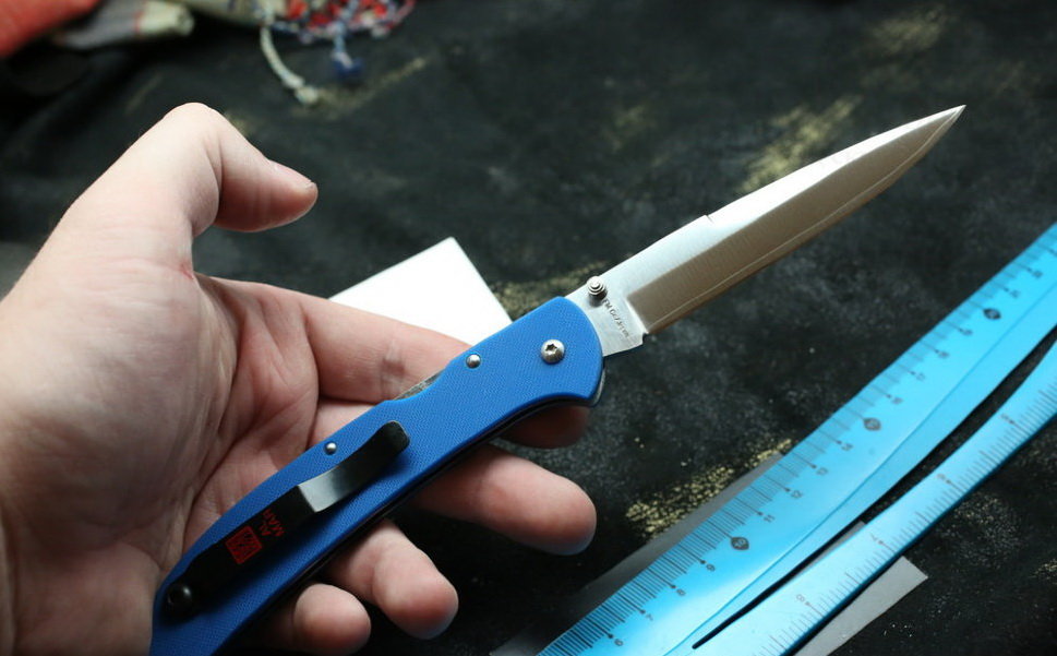 Нож складной Al Mar Eagle Heavy Duty, сталь ZDP-189 / Laminated 420J2 Talon, рукоять стеклотекстолит G-10, синий от Ножиков