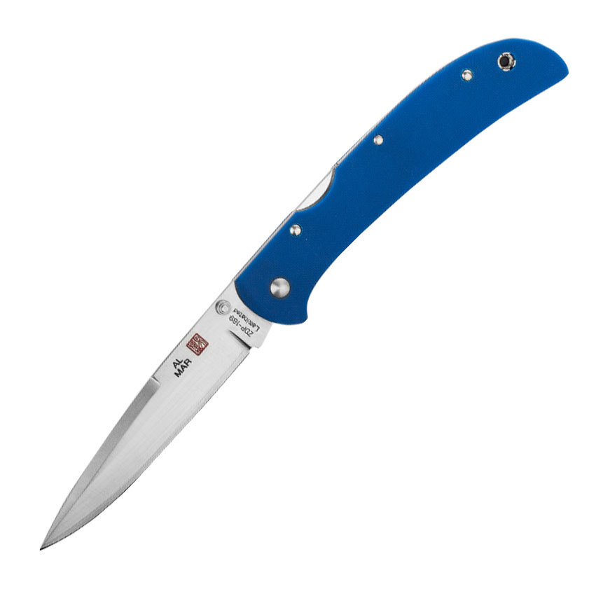 Нож складной Al Mar Eagle Heavy Duty™, сталь ZDP-189 / Laminated 420J2 Talon, рукоять стеклотекстолит G-10, синий складной нож со сменными лезвиями cold steel 40ba click n cut folder сталь 420j2