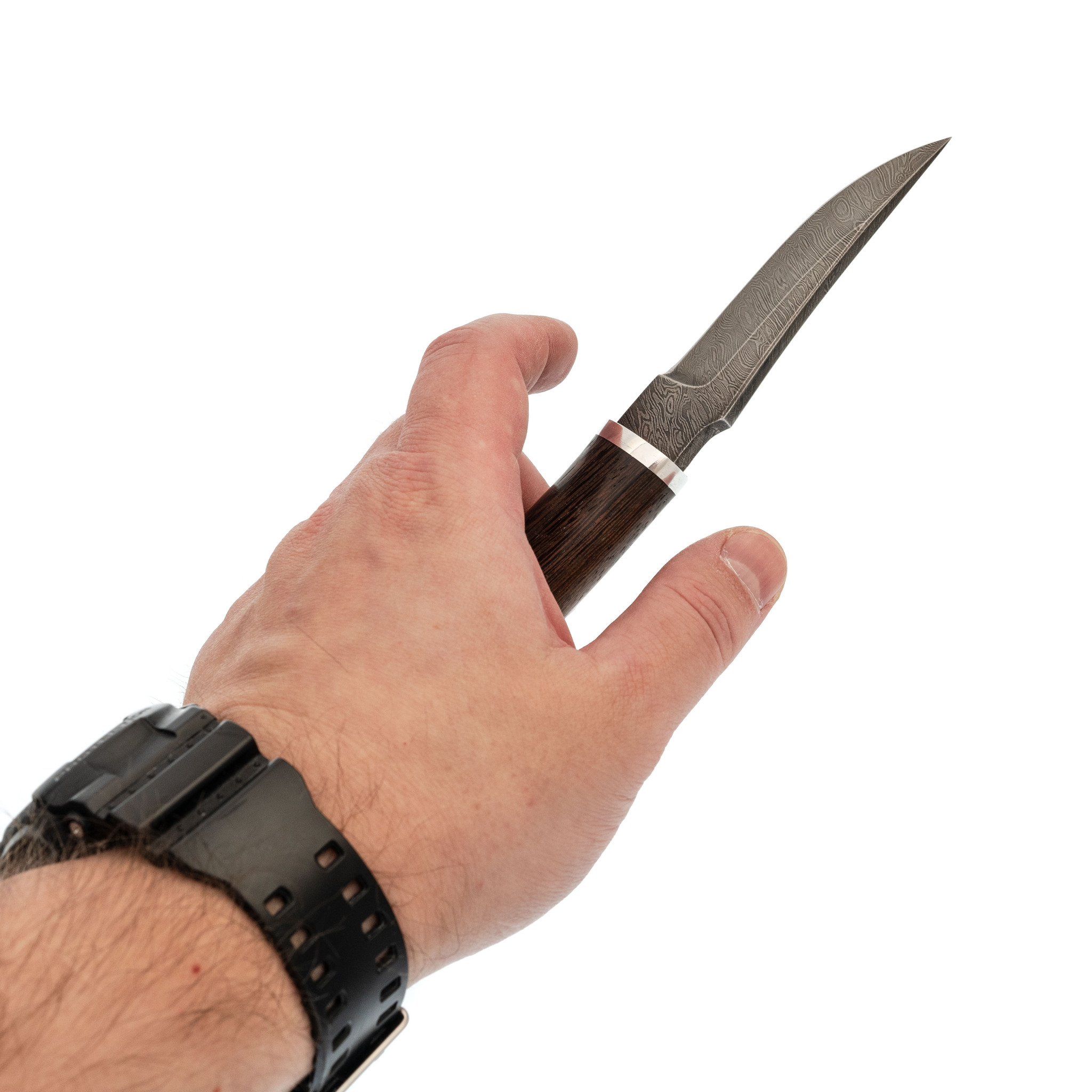 фото Нож грибник, дамасская сталь, рукоять венге кузница семина