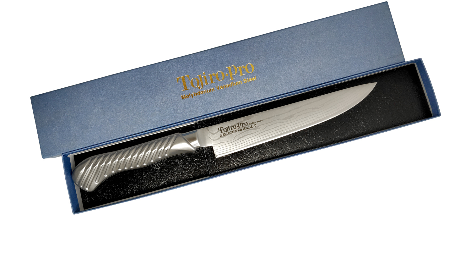 Кухонный Нож для Стейка, Service Knife, Tojiro, FD-707, сталь VG-10, в картонной коробке - фото 2