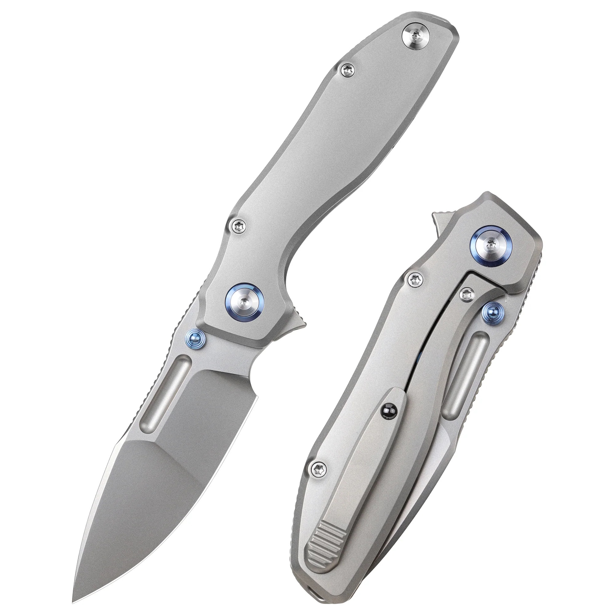 

Складной нож Remette TwoFace, сталь M390, рукоять титан, серый