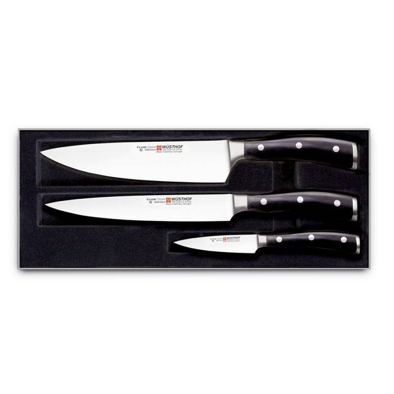 Набор кухонных ножей 3 шт., серия Classic Ikon черные нож кухонный для нарезки овощей и фруктов arcos clara 13 см