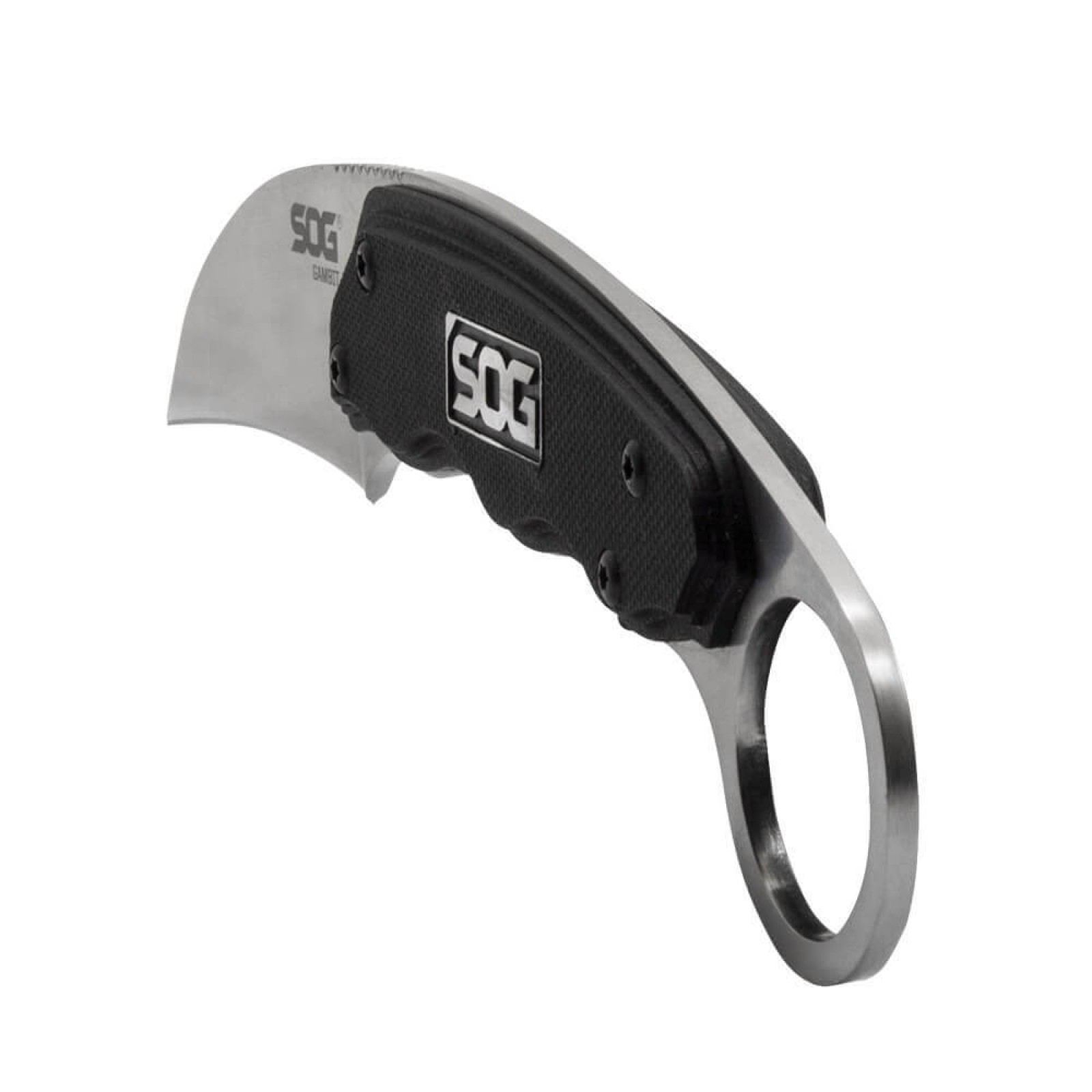 фото Нож с фиксированным клинком gambit 6.6 см - sog gb1001, сталь 7cr17mov, рукоять пластик grn