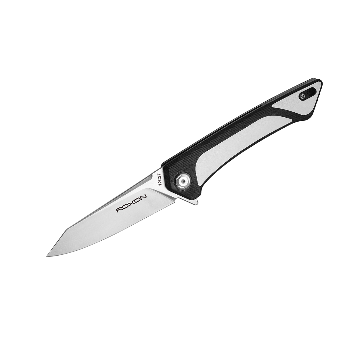 Складной нож Roxon K2, сталь sandvik 12C27, рукоять G10/кожа, белый