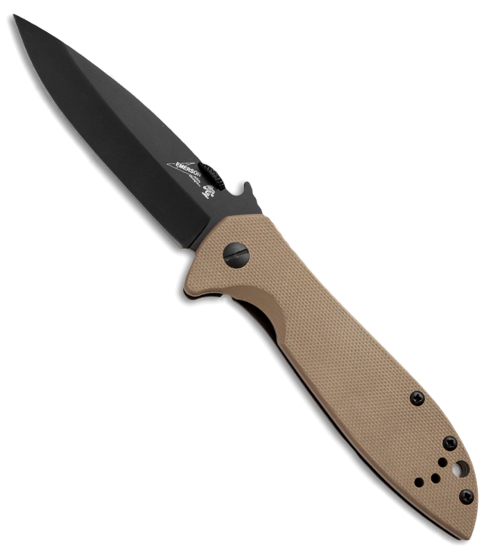 фото Складной нож kershaw emerson cqc-4k k6054brnblk, сталь 8cr14mov, рукоять сталь/g-10