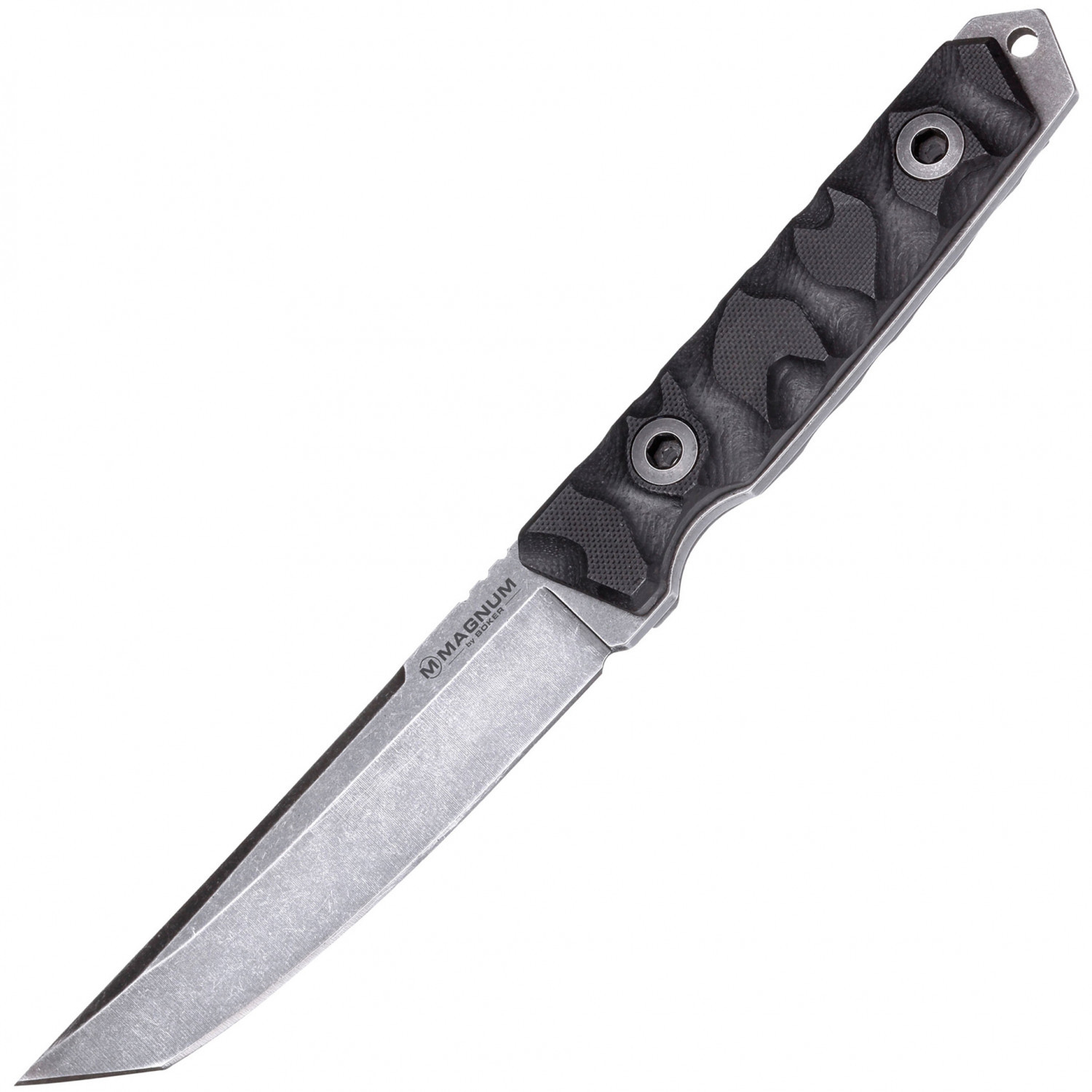 фото Нож с фиксированным клинком magnum sierra delta tanto - boker 02sc016, сталь 440a blackwash™, рукоять стеклотекстолит g10, чёрный