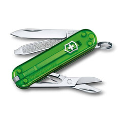 Фото Нож перочинный Victorinox Classic SD Colors, Green Tea, прозрачный зеленый, 7 функций, 58 мм