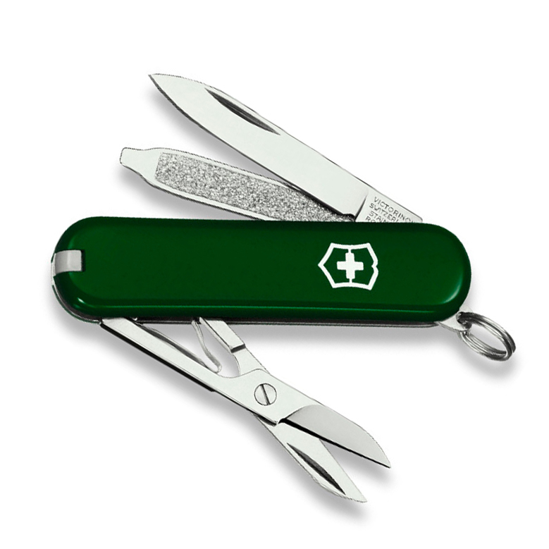 Нож перочинный Victorinox Classic, сталь X55CrMo14, рукоять Cellidor®, зеленый - фото 2