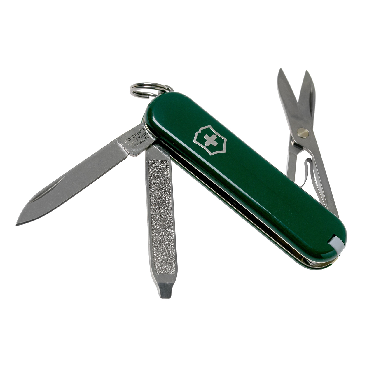 Нож перочинный Victorinox Classic, сталь X55CrMo14, рукоять Cellidor®, зеленый - фото 3