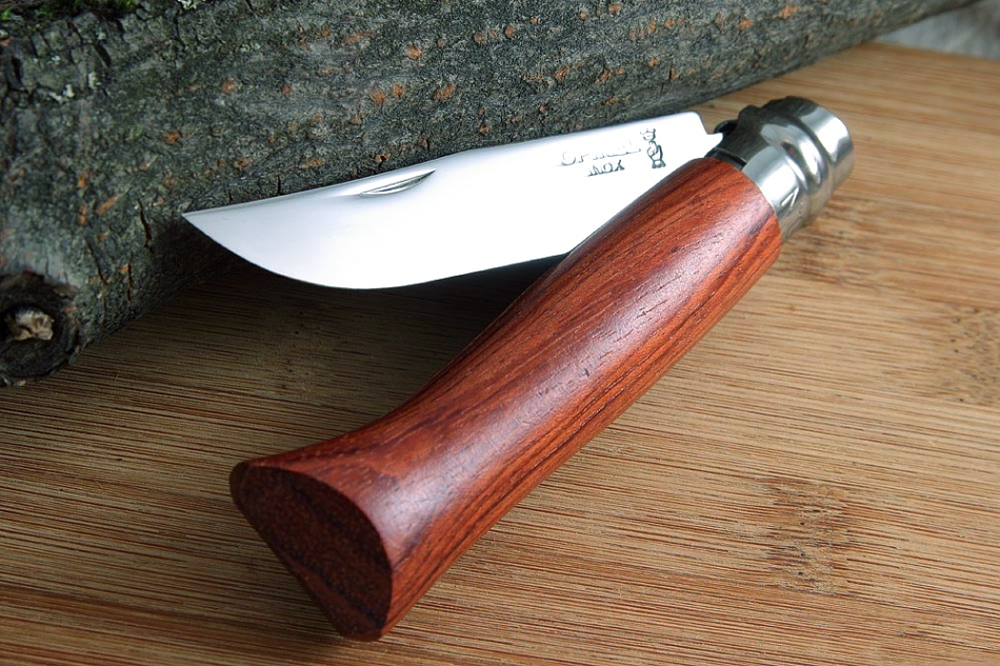 фото Складной нож opinel №8 vri luxury tradition bubinga, нержавеющая сталь sandvik 12c27, бубинга, 226086, подарочная упаковка