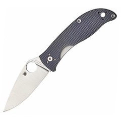 Фото Нож складной Polestar Spyderco 220GPGY, сталь Carpenter CTS™ - BD1 Alloy Satin Plain, рукоять стеклотекстолит G10, чёрный