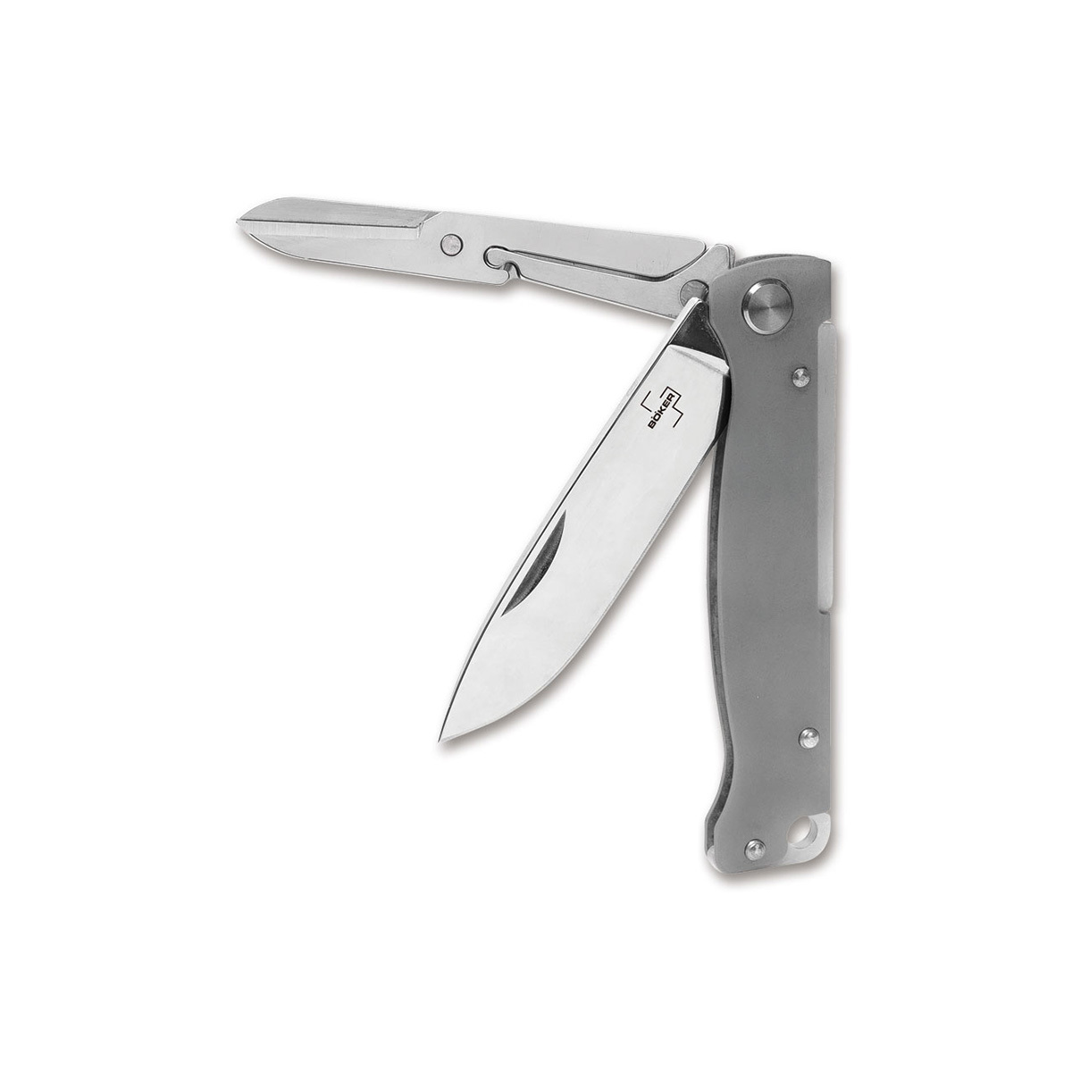 Многофункциональный складной нож Boker Atlas Multi, сталь 12С27, рукоять сталь - фото 2