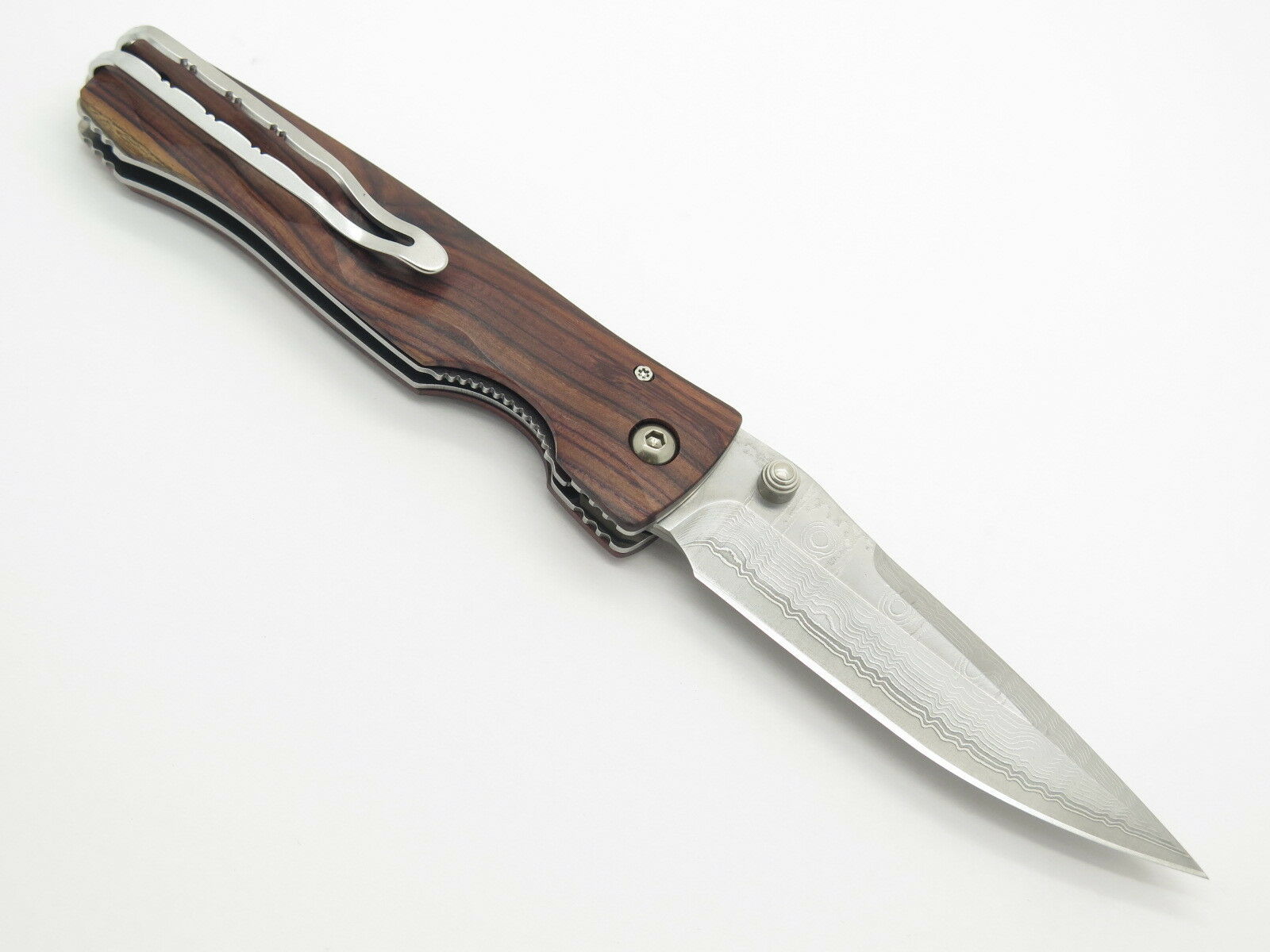фото Складной нож mcusta tactility mc-122dr, сталь vg-10 в обкладах из дамаска, рукоять дерево палисандр