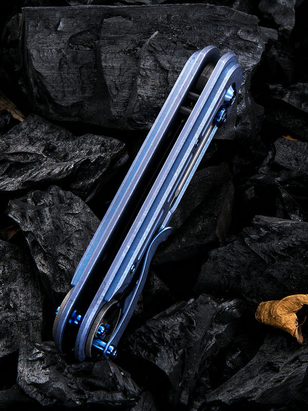 Складной нож WE Knife Double Helix blue, S35VN от Ножиков