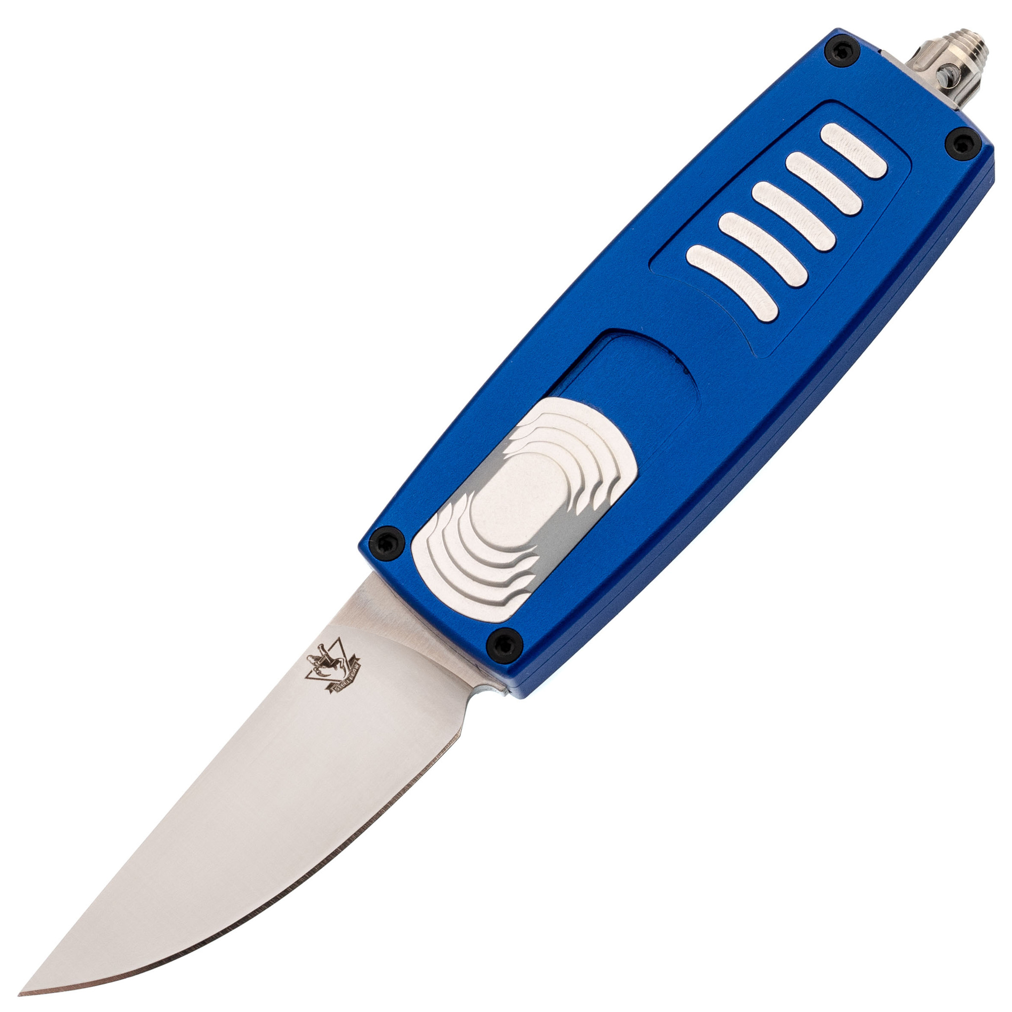 Автоматический нож Steelclaw Криптон-01, сталь D2, рукоять алюминий, синий - фото 1