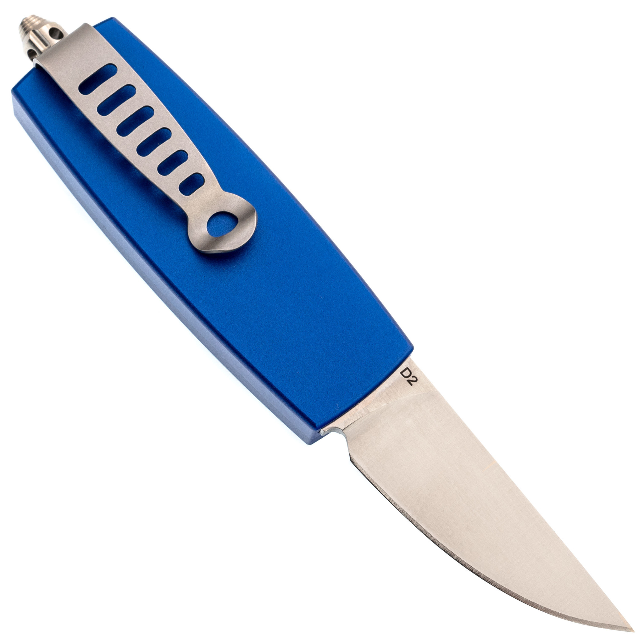 Автоматический нож Steelclaw Криптон-01, сталь D2, рукоять алюминий, синий - фото 3