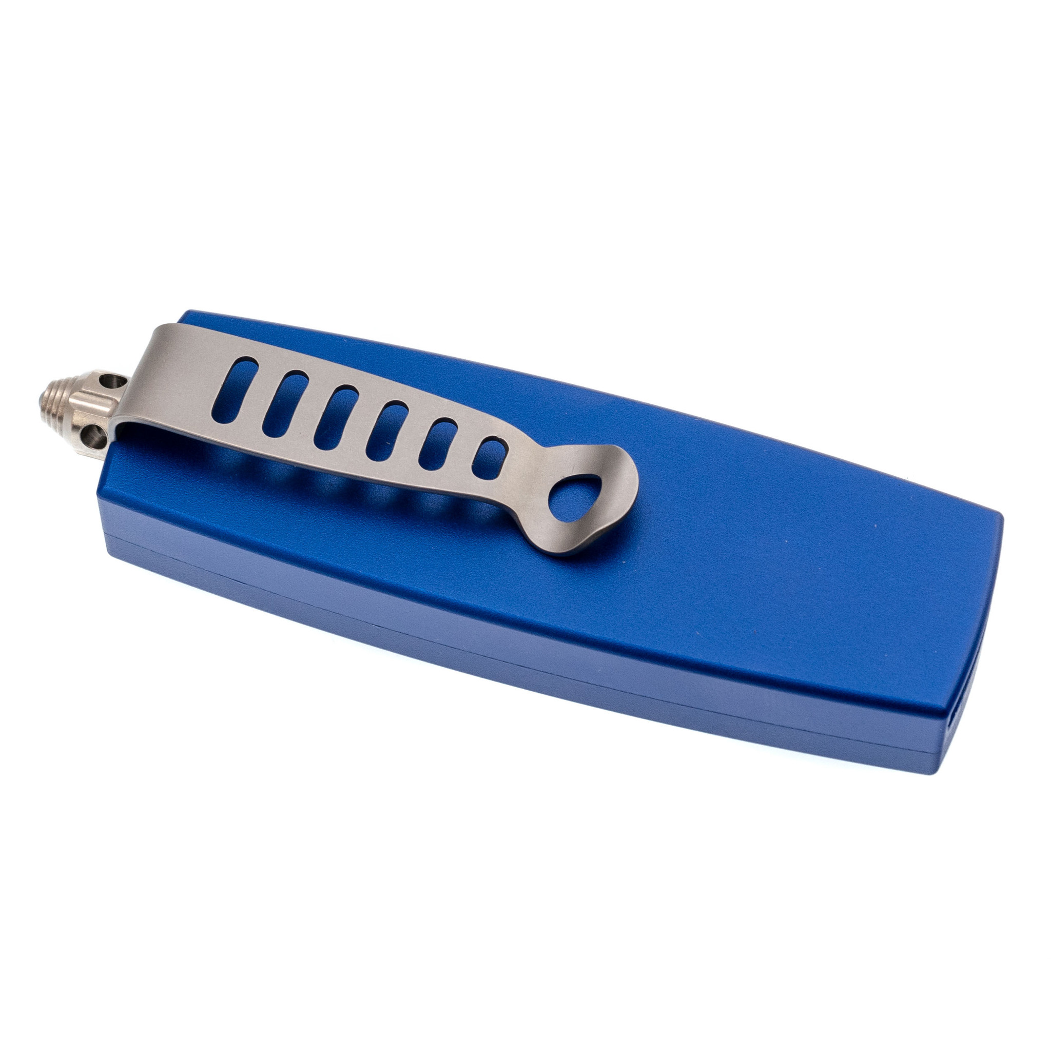 Автоматический нож Steelclaw Криптон-01, сталь D2, рукоять алюминий, синий - фото 6
