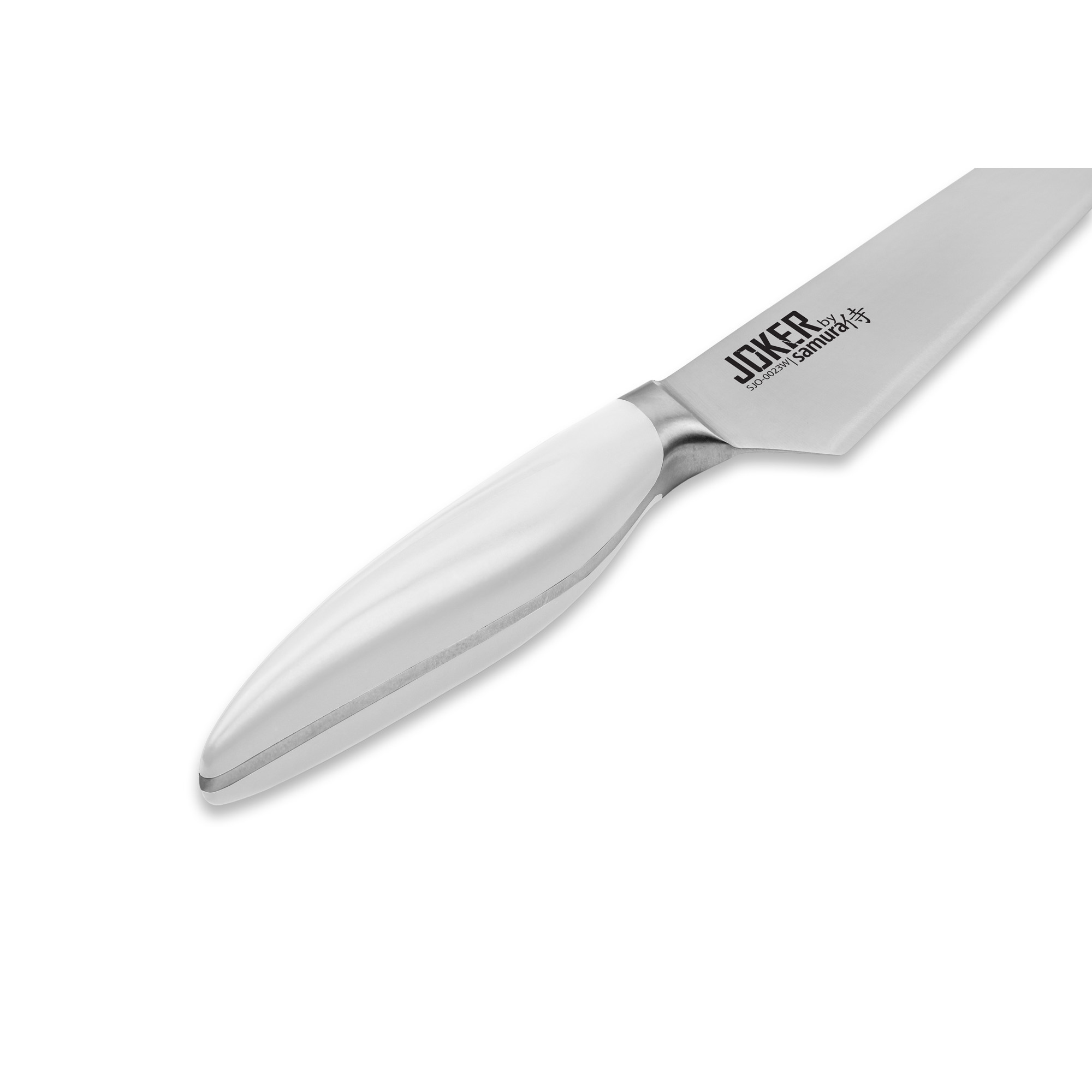 Нож кухонный универсальный Samura Joker 170 мм, сталь AUS-8, рукоять АБС-пластик белый - фото 3