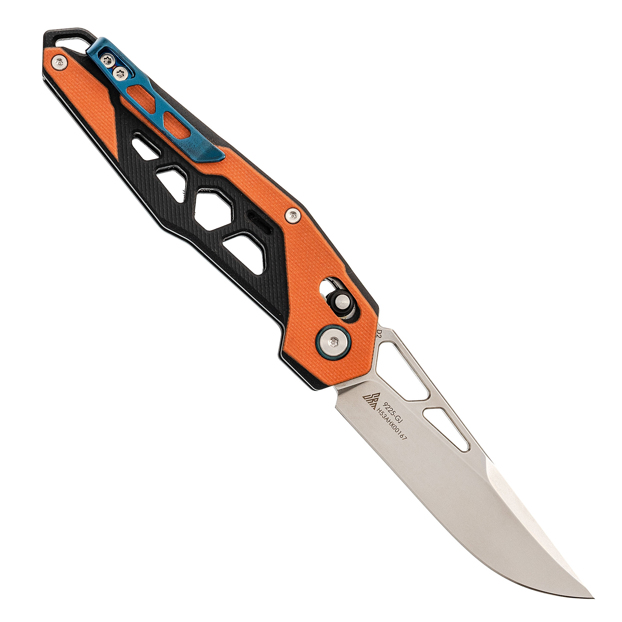 Складной нож SRM 9225-GJ, сталь D2, рукоять Orange G10 - фото 3