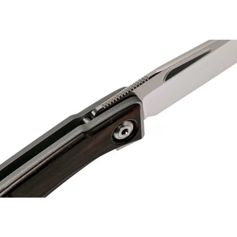 Складной нож Chris Reeve Mnandi, сталь S35VN, рукоять титановый сплав со вставкой черное дерево - фото 7
