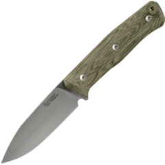 Фото Нож с фиксированным клинком LionSteel B35, сталь Sleipner, рукоять Green canvas micarta
