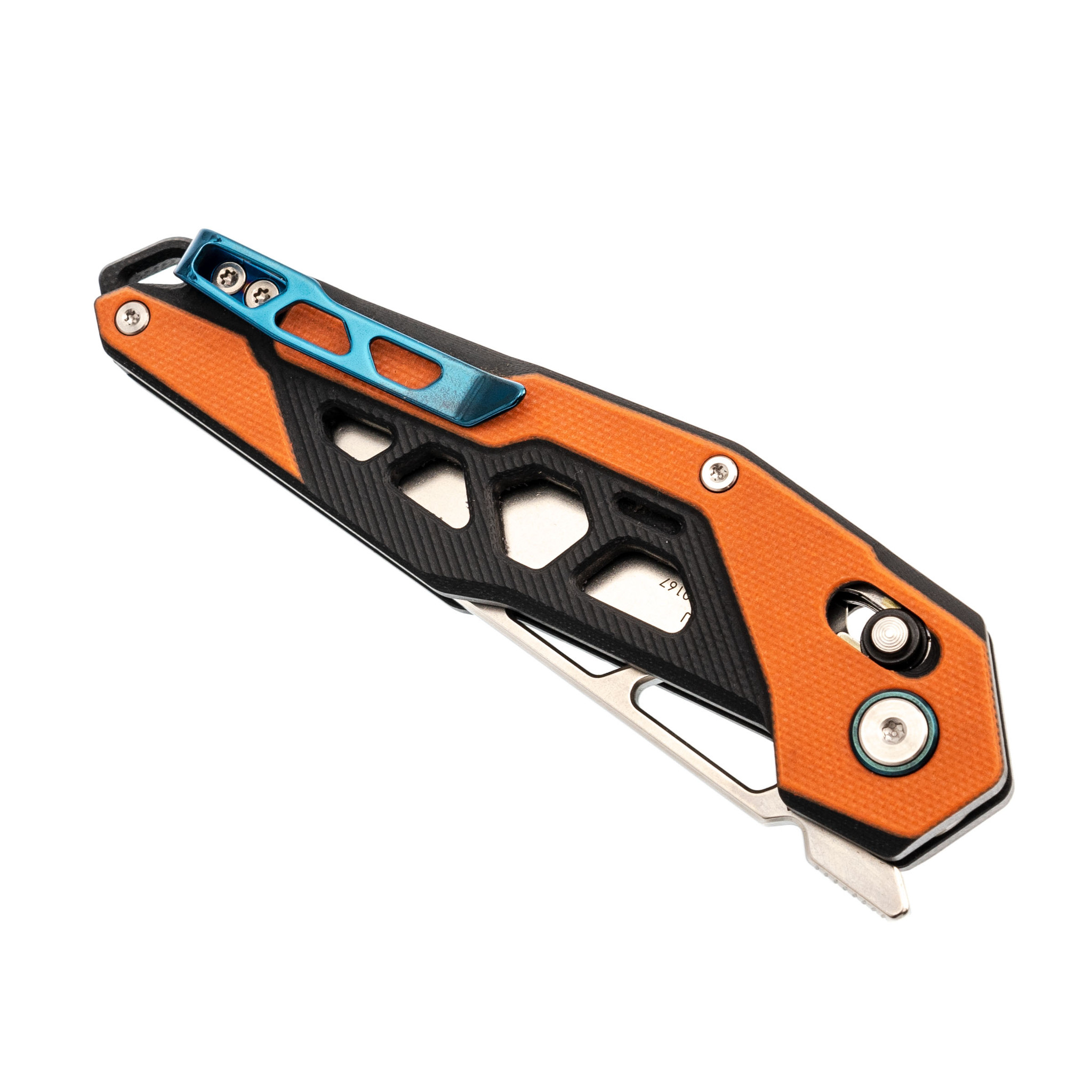 Складной нож SRM 9225-GJ, сталь D2, рукоять Orange G10 - фото 7