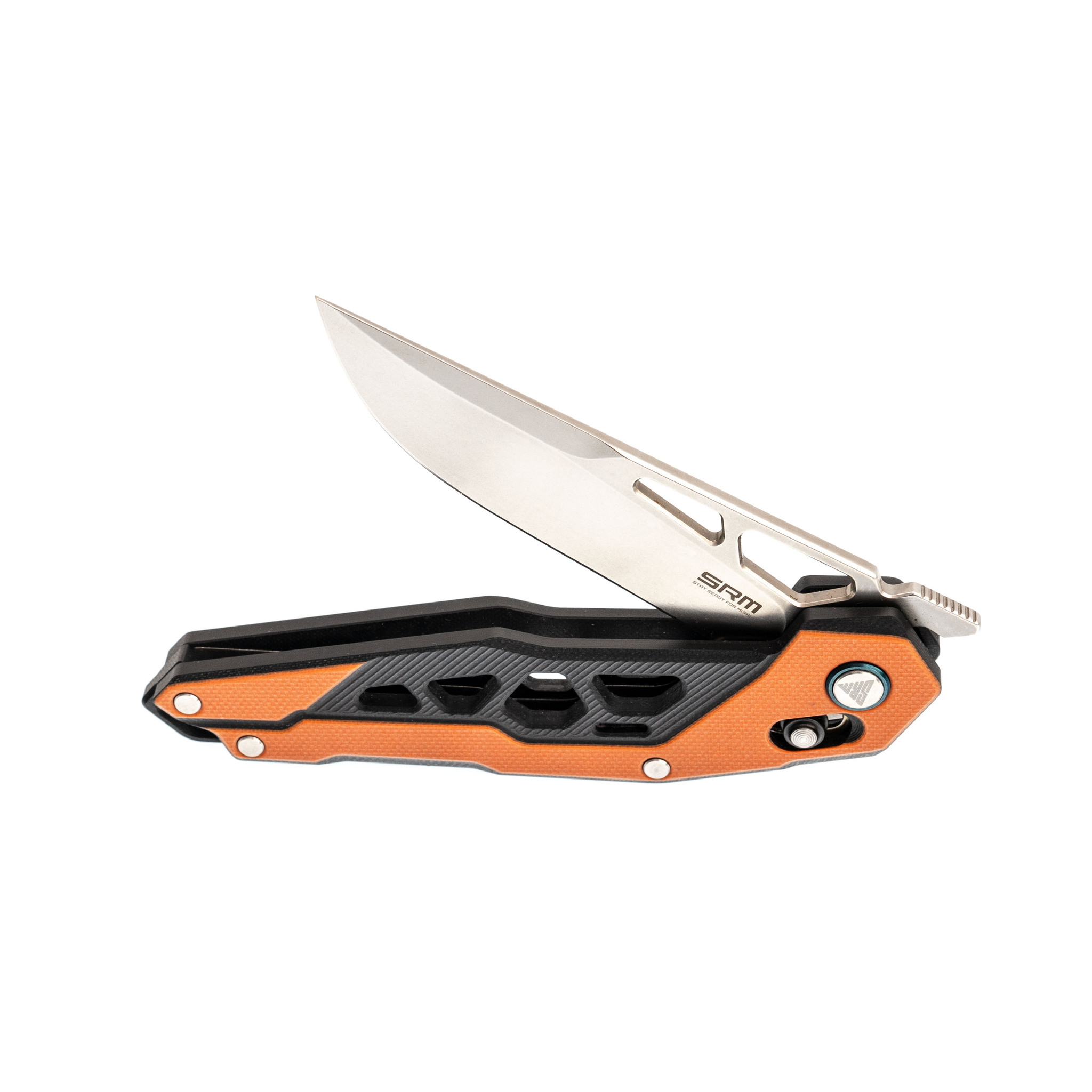 Складной нож SRM 9225-GJ, сталь D2, рукоять Orange G10 - фото 5