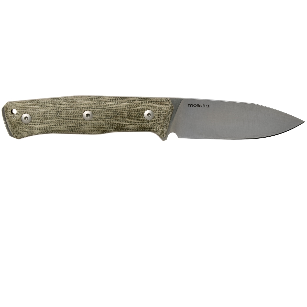Нож с фиксированным клинком LionSteel B35, сталь Sleipner, рукоять Green canvas micarta - фото 3