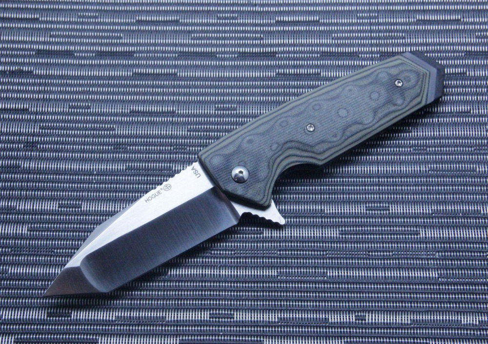 фото Нож складной hogue ex-02 tanto, сталь 154cm, рукоять стеклотекстолит g-mascus®, зеленый