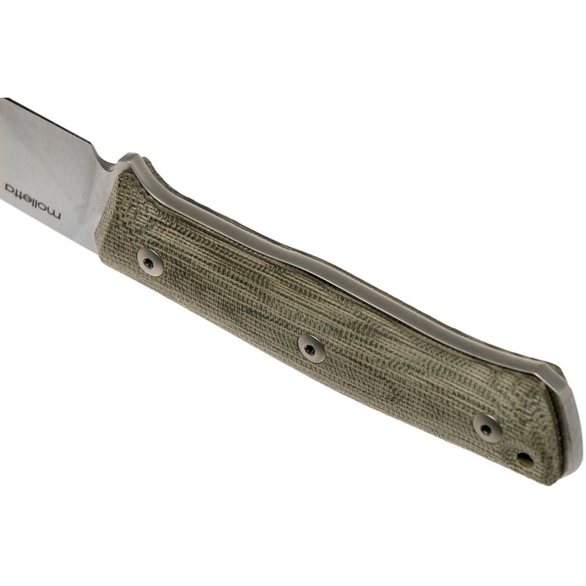 Нож с фиксированным клинком LionSteel B35, сталь Sleipner, рукоять Green canvas micarta - фото 5